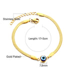 Donkerblauwe kattenoogsteen armband