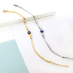 Donkerblauwe kattenoogsteen armband