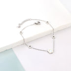 Bracelet Fleur de Pêcher et Coquillage Blanc