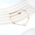 Bracelet Fleur de Pêcher et Coquillage Blanc