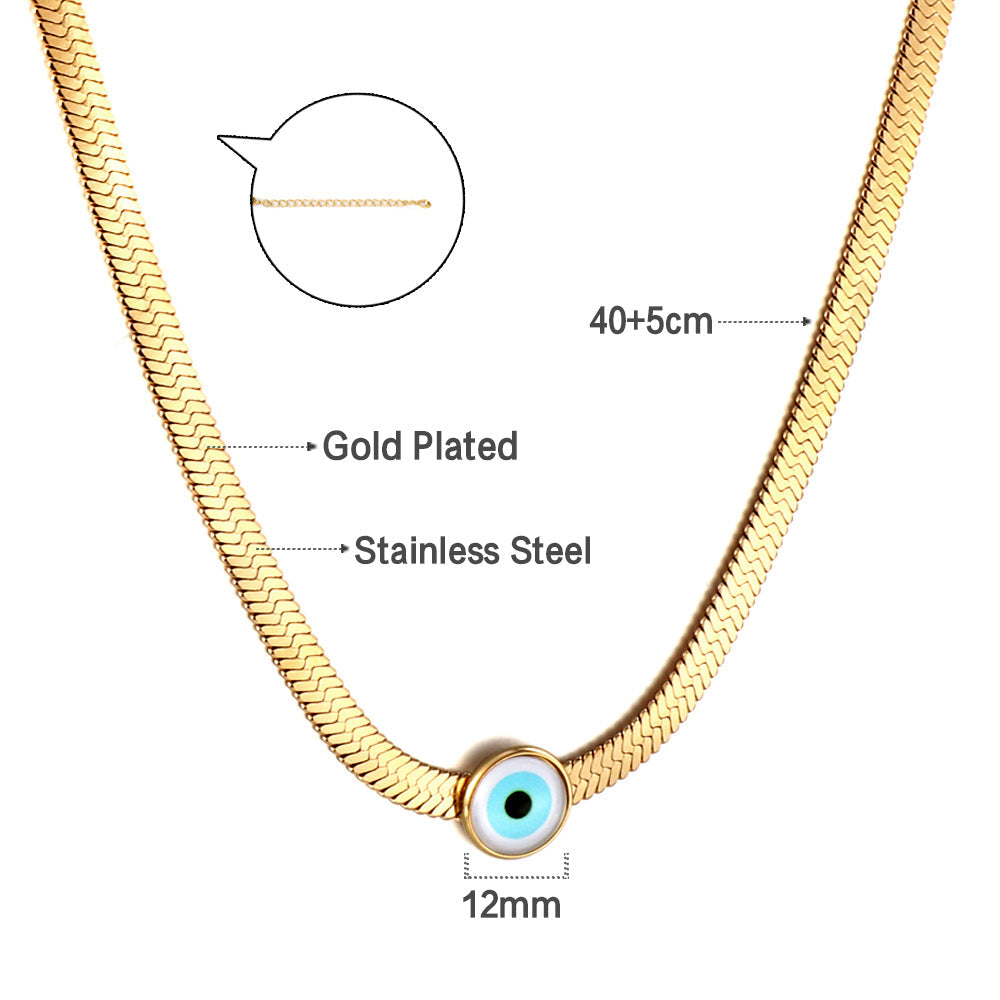 Lichtblauwe kattenoogsteen hanger ketting