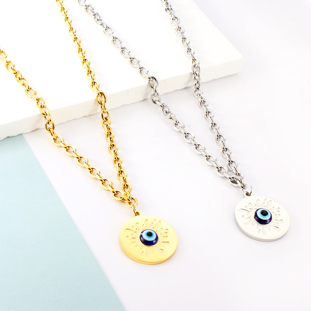 Ruit &amp; Meerblauwe Diamanten Hanger Ketting