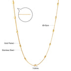 Collier minimaliste en acier inoxydable à perles