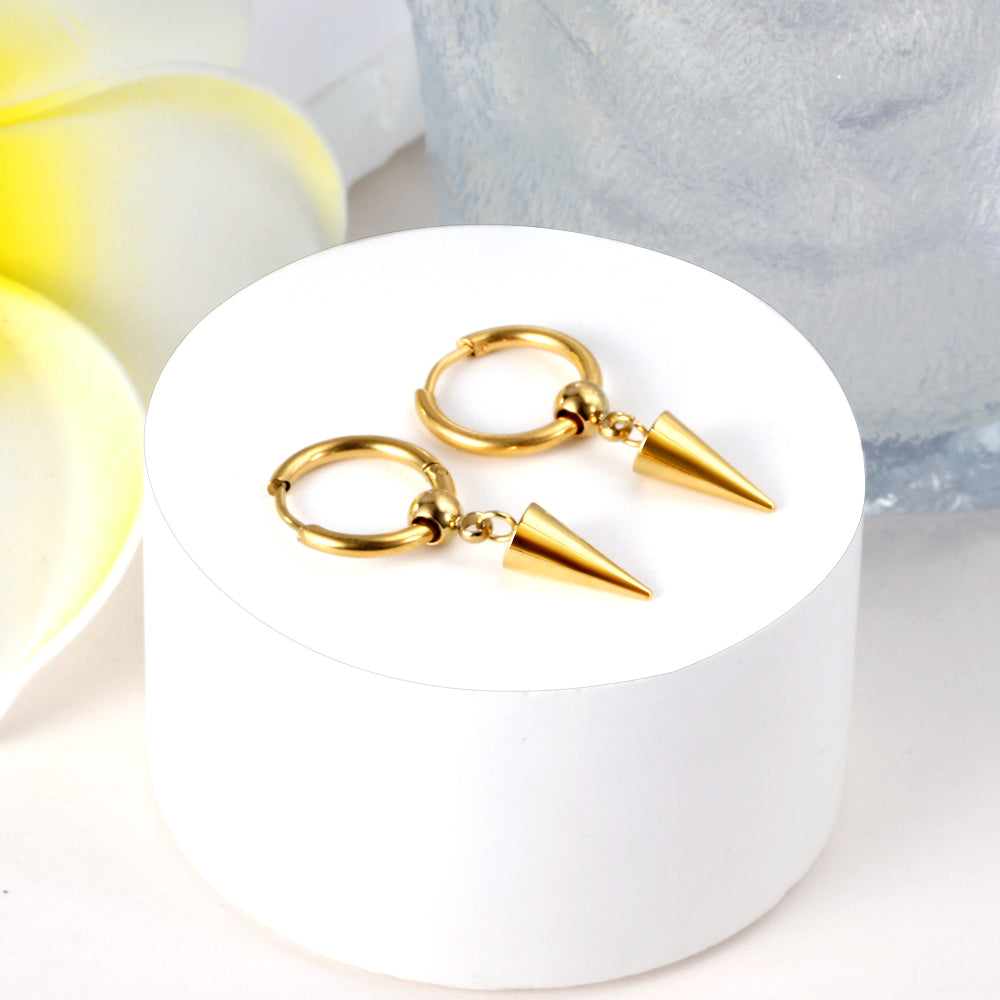 Cirkel met kegel oorbellen