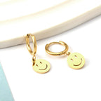 Smiley Face Circle Stud Oorbellen