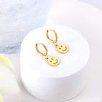 Smiley Face Circle Stud Oorbellen