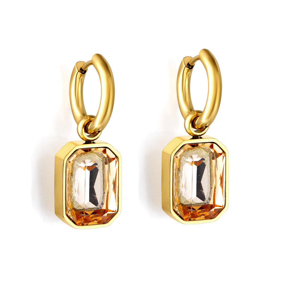 Diamanten hoepeloorbellen