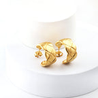 Boucles d'oreilles créoles ouvertes en forme de C demi-rondes