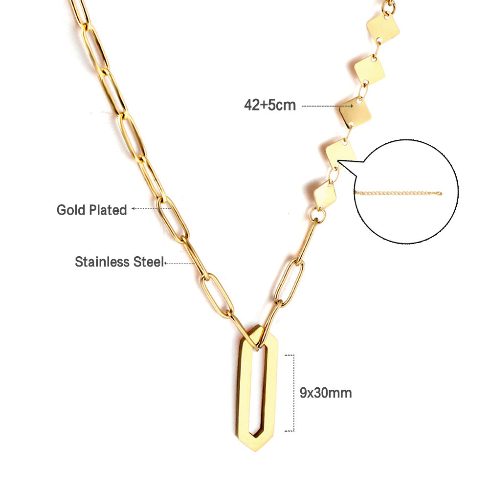 Ruit &amp; vierkante hanger ketting