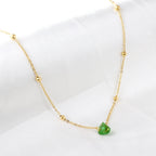 Collier pendentif en forme de zircon de couleurs mélangées