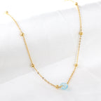 Collier pendentif en forme de zircon de couleurs mélangées