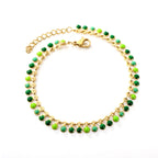 Colorful Round Drip Oil Bracelet