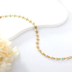 Peach Blossom Blue Oil Drip Bracelet