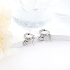 Oorbellen met cirkel, ster en bliksem