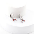 Boucles d'oreilles cercle avec arc-en-ciel de couleurs mélangées