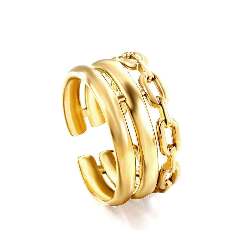 Klassieke anti-allergie gouden ring