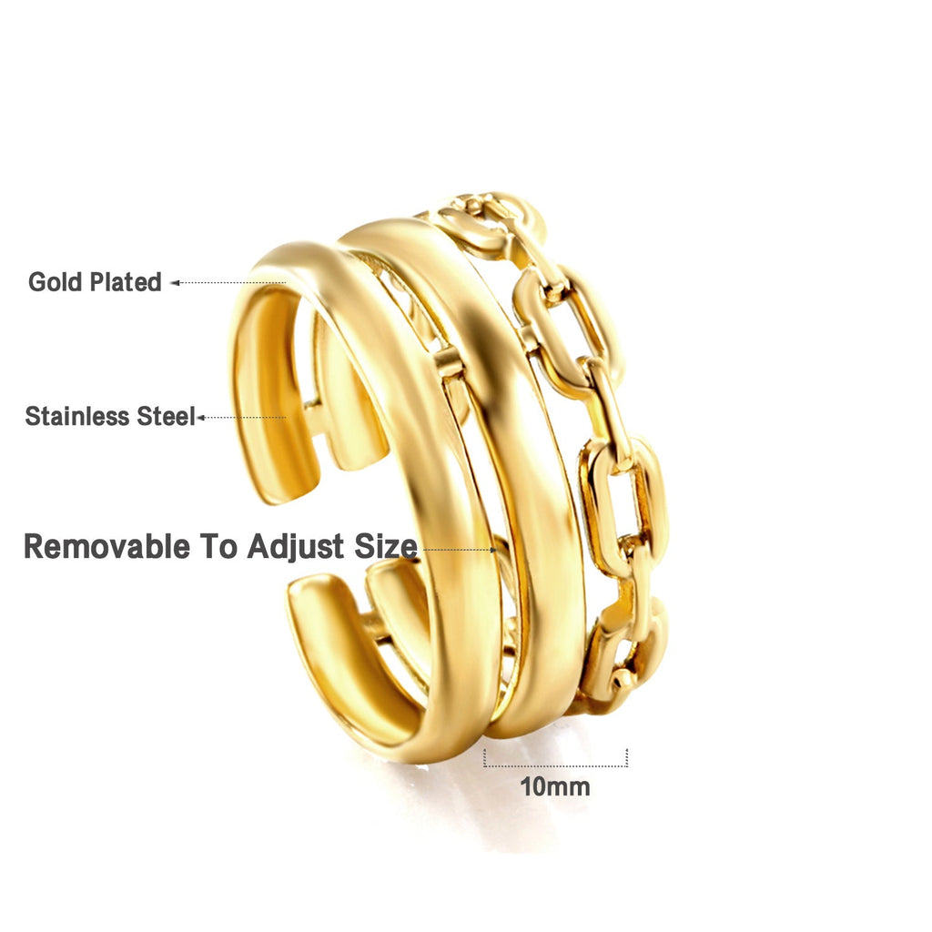 Klassieke anti-allergie gouden ring