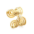 Gold-tone stainless steel ring for women by JSC Jewelry