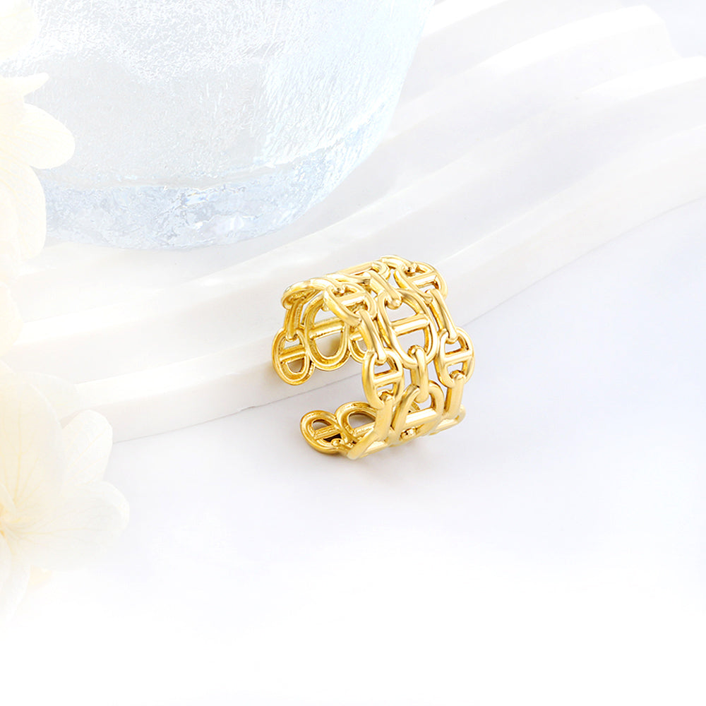 Meerlaagse gouden ring