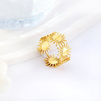Gouden Zonnestralen Statement Ring