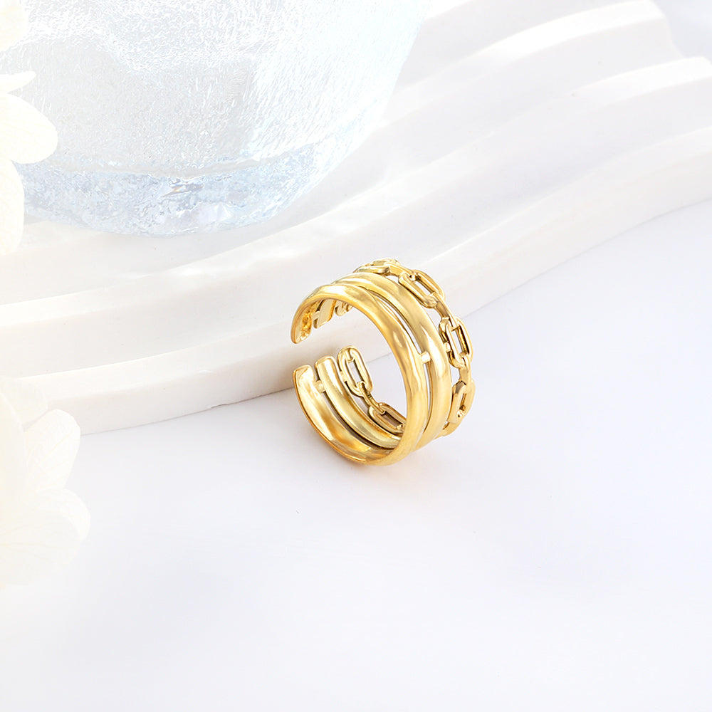 Klassieke anti-allergie gouden ring