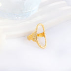 Ovale statement ring in goudkleur