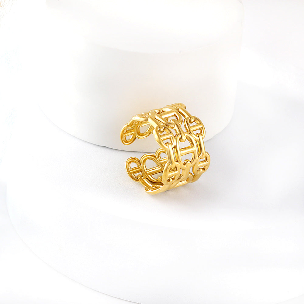 Meerlaagse gouden ring