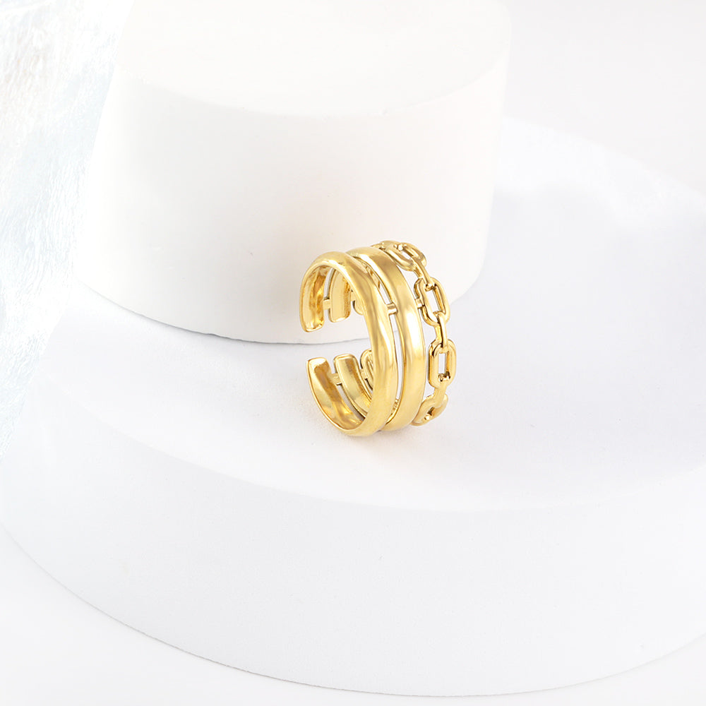 Klassieke anti-allergie gouden ring