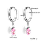 Zirkonia oorbellen met druppelvorm