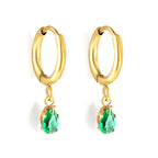 Zirkonia oorbellen met druppelvorm