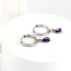 Zirkonia oorbellen met druppelvorm