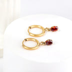 Zirkonia oorbellen met druppelvorm