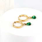 Zirkonia oorbellen met druppelvorm