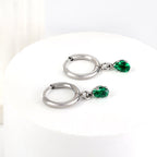 Zirkonia oorbellen met druppelvorm