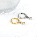 Zirkonia oorbellen met druppelvorm