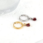 Zirkonia oorbellen met druppelvorm