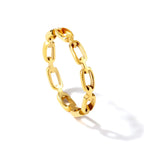 Gepolijste minimalistische meervoudige ovale ring