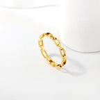 Gepolijste minimalistische meervoudige ovale ring