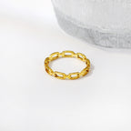 Gepolijste minimalistische meervoudige ovale ring