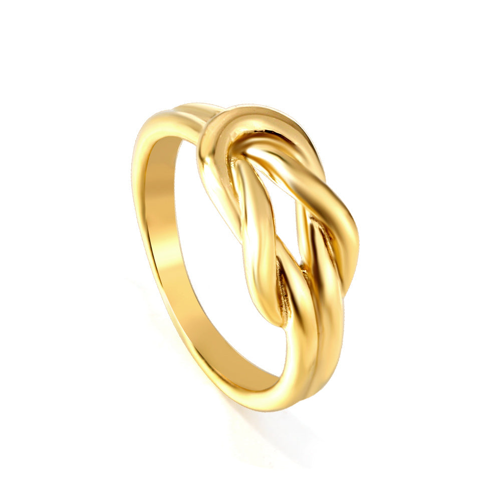 Moderne statement ring in goudkleur