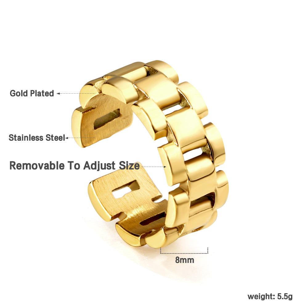 Gepolijste horlogebandring