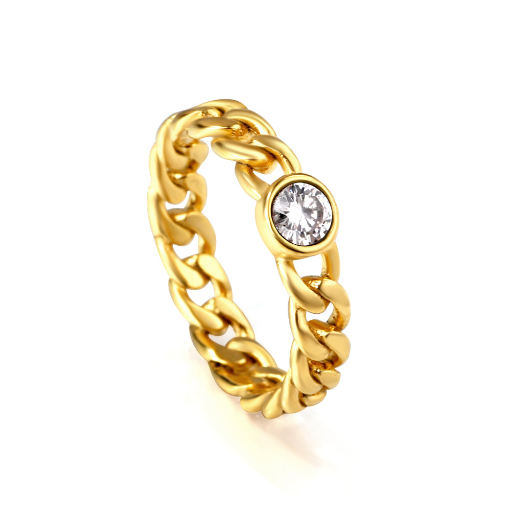 Elegante goudkleurige moderne ring