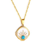 Ingelegde turquoise trendketting