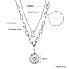 Samengestelde hangerketting met witte schelpen