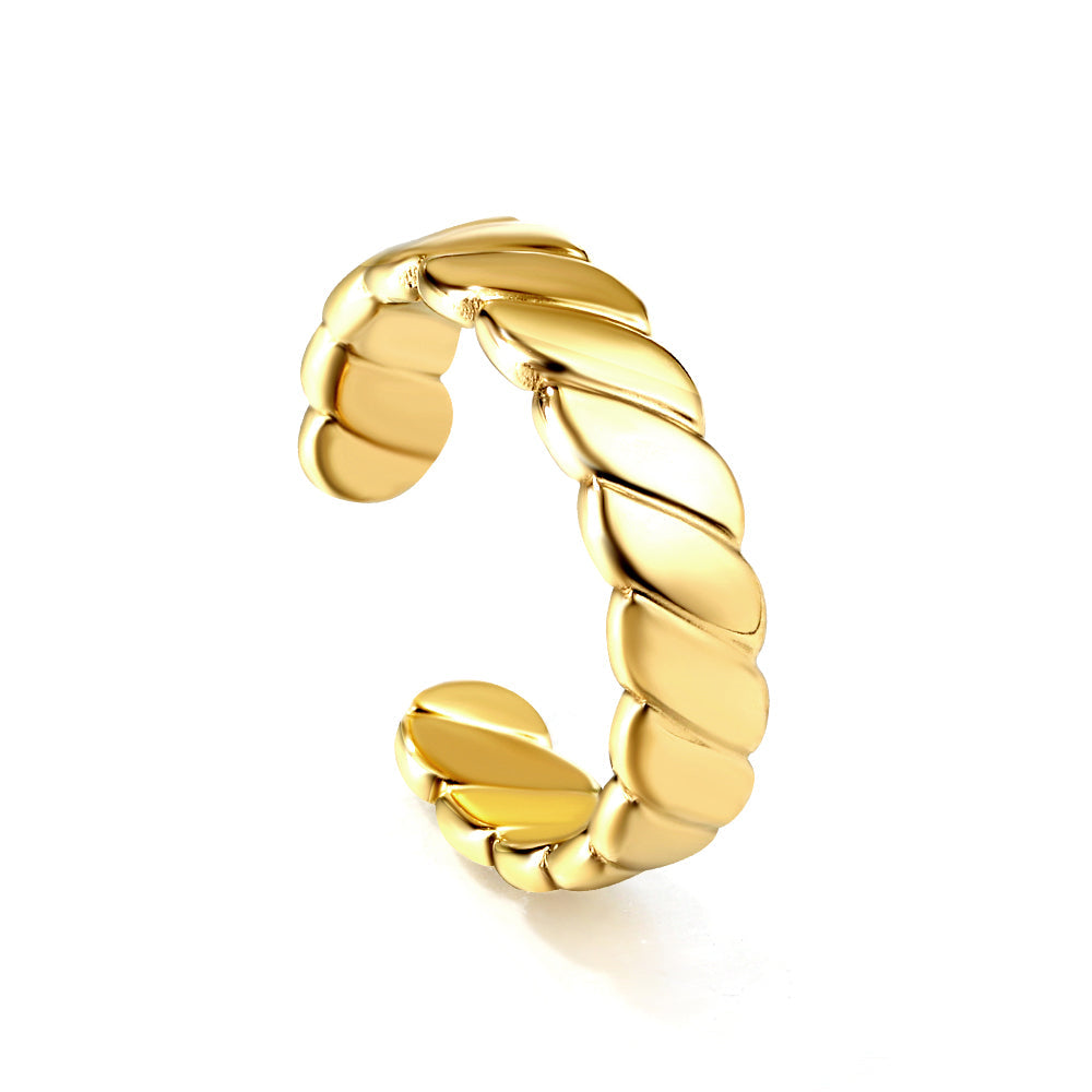 Twist Stripes Kleurvaste RVS Ring