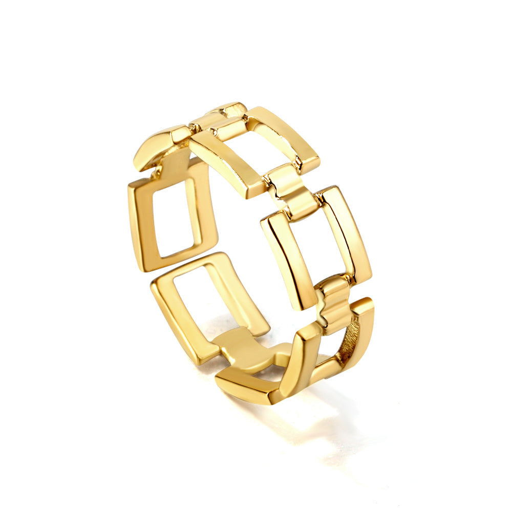 Verstelbare gepersonaliseerde gouden ring