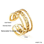 Holle lijn open ring