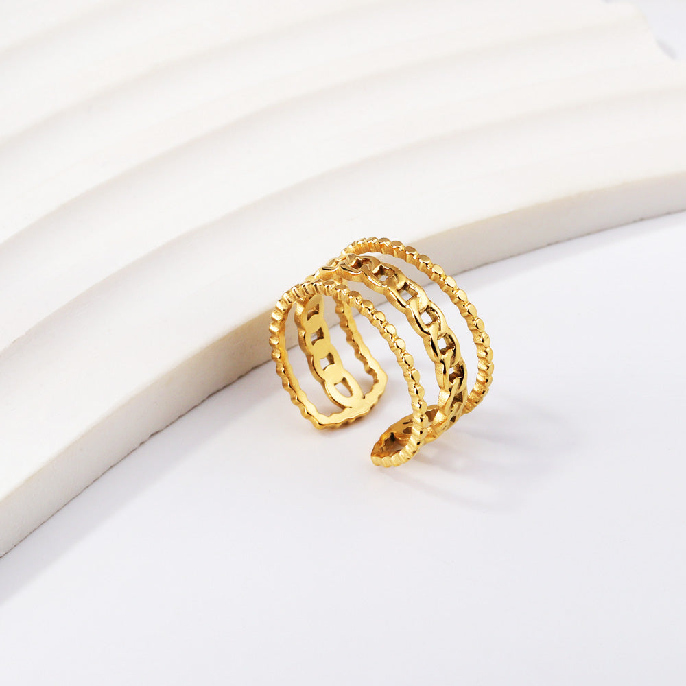 Holle lijn open ring