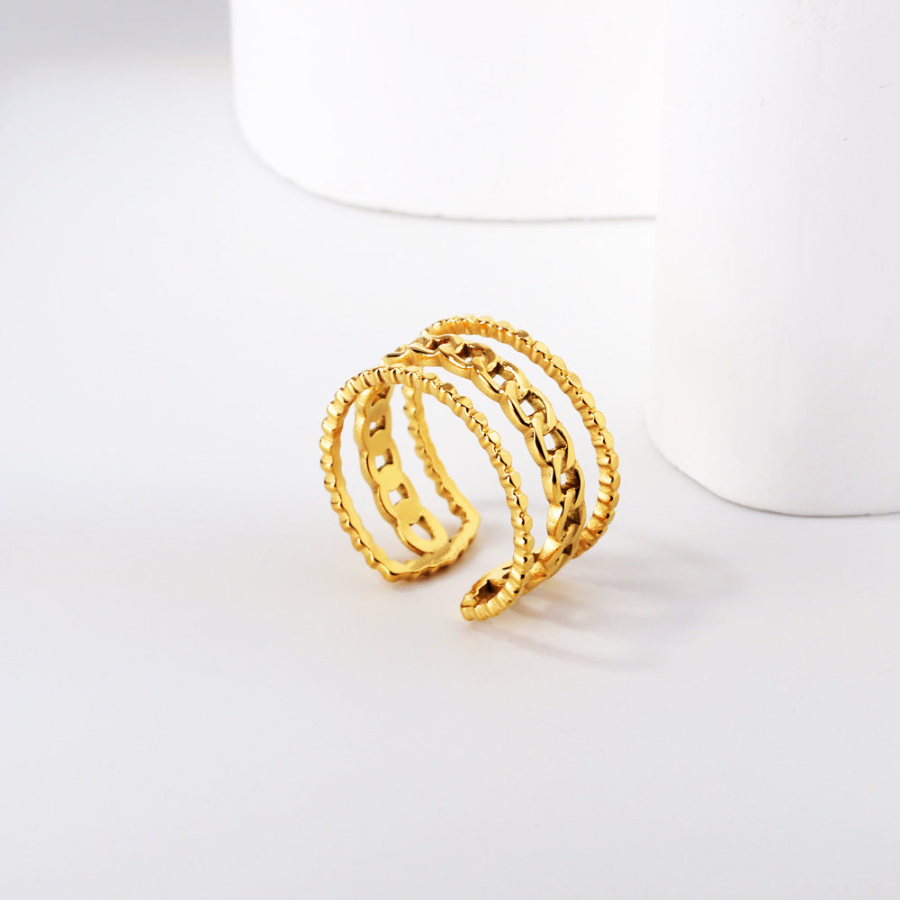 Holle lijn open ring