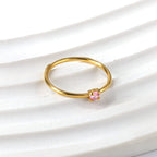 Bague littéraire en zircone multicolore